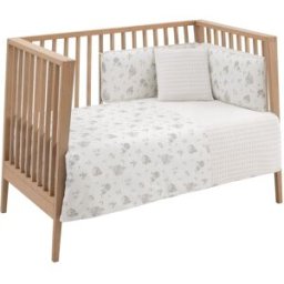 Cambrass Juego de 2 piezas para maxicuna (110x170 cm): nórdico + protector Luxury. Blanco roto niño
