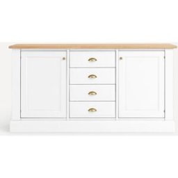 El Corte Inglés Aparador con 2 puertas y 4 cajones Limoux . (179 x 40 x 92 cm) Blanco