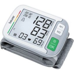 Beurer Tensiómetro de muñeca BC-51 con gran pantalla LCD. Blanco