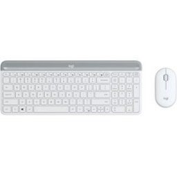 Logitech Teclado + ratón inalámbricos Slim Combo MK470. Blanco