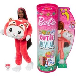 Barbie Muñeca Cutie Reveal Series Disfraces. Rojo