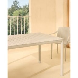 Nardi Mesa extensible de jardín Tevere . (147/211 cm) Crema