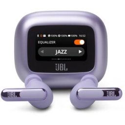 JBL Auriculares True Wireless Live Beam 3 con cancelación de ruido, diseño Stick Closed y audio de alta resolución. Morado