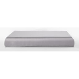 Gingerlily Sábana encimera de seda Mulberry Plain Colours . (Cama 150 cm) Plata