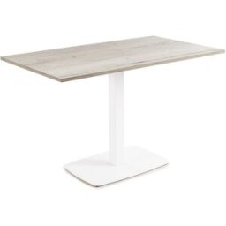 El Corte Inglés Mesa con superficie laminada Padua. (90 x 90 x 75 cm) Blanco / Laminado Halifax blanco