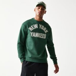 new era Sudadera de hombre New York Yankees MLB Graphic. Verde oscuro
