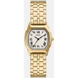 Fossil Reloj de mujer ES5361 de acero dorado. Blanco