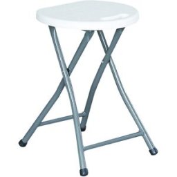 BriCor Taburete Plegable Resina. Blanco
