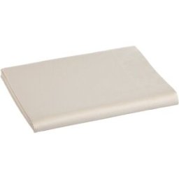 El Corte Inglés Sábana encimera Algodón Saten 300 hilos . (Cama 90 cm) Crudo