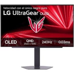 LG Monitor PC gaming 68 cm (27') Ultragear 27GX704A, 240 Hz, QHD, OLED, AMD FreeSync Premium Pro. Gris