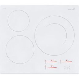 Cata Placa inducción 3 zonas de cocción Booster - INSB 6030 WH. Blanco