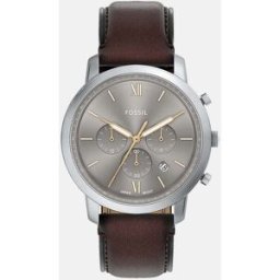 Fossil Reloj hombre Neutra FS6129 de piel gris. Gris