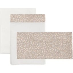 Cambrass Juego de 3 piezas sábana + bajera + funda almohada para cuna de 70x140 cm Supersoft. Rosa niño