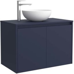 Salgar Mueble de baño con 2 puertas para lavabo de sobre encimera Noja . (70 cm) Azul Satín