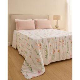 El Corte Inglés Edredón algodón Fleur. (Cama 150 cm) Multicolor