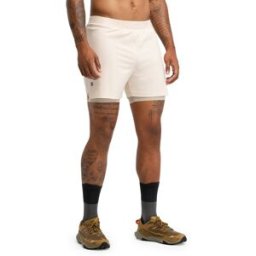 Siroko Pantalón corto doble capa trail running hombre Overland . (XS) Piedra