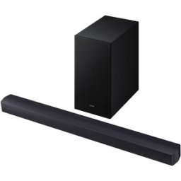 Samsung Barra de sonido HW-B450F, Dolby 2.1 y DTS Virtual:X, 5.1 con 3 altavoces, 300W, Subwoofer inalámbrico 6.5' 220W. Negro titanium