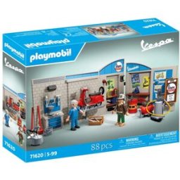 Playmobil Taller Vespa, estilo retro años 60 .
