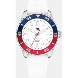 Tommy Hilfiger Reloj de niño Boys 1720050 de silicona blanco. Blanco
