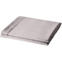 Gingerlily Sábana encimera de seda Mulberry Plain Colours . (Cama 180 cm) Plata