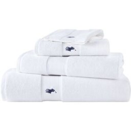 Ralph Lauren Home Toalla de baño algodón 600 gr/m2 Polo Player 24 . (Lavabo) Blanco