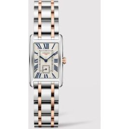 Longines Reloj de mujer L52555717 Dolce Vita de acero y lámina de oro rosa. Plateado