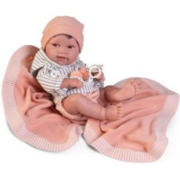 Muñecas Antonio Juan Muñeca Recién Nacido Pipo con toquilla parejita .