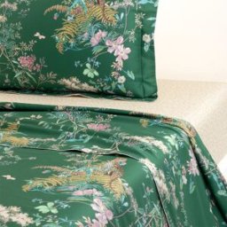 Yves Delorme Sábana encimera algodón satén Contes . (Cama 180 cm) Multicolor