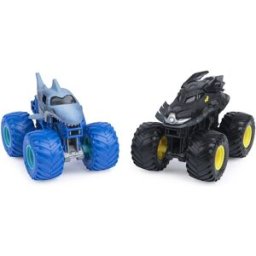 Monster Cable Pack 2 Vehículos de juguete Batman vs Megalodon 1:64 .