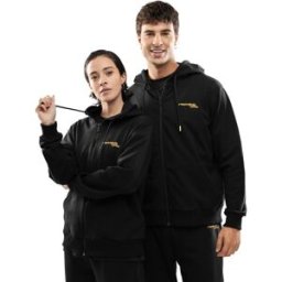 Siroko Sudadera capucha cremallera unisex Rayo Club RC Split Black . (XL) Negro