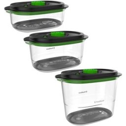 Foodsaver Pack de 3 recipientes Fresh Containers FFC026X para envasado al vacío.