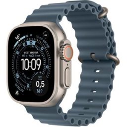 Apple Watch Ultra 3 GPS + Cellular 49mm Titanio natural con Correa Ocean Azul Naútico. Titanio Natural