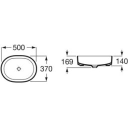 Roca Lavabo sobre encimera Round Inspire . Perla