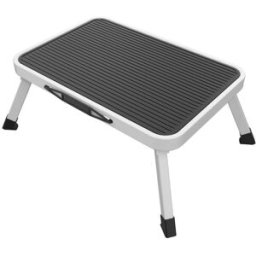 Jumbor Taburete Plegable Acero 1 peldaños. Blanco