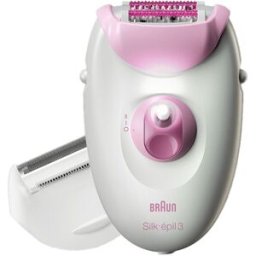 Braun Depiladora eléctrica Silk-épil 3 con capuchón con rodillo de masaje. Rosa