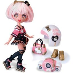 Famosa Muñeca Golden Diva Roller Hello Kitty .
