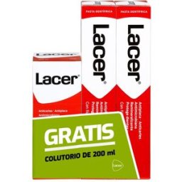lacer Duplo Pasta Dentífrica 125 ml + Colutorio 200 ml .