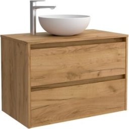 Salgar Mueble de baño con 2 cajones para lavabo de sobre encimera Noja . (100 cm) Roble África