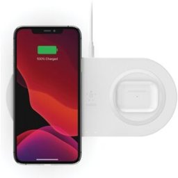 Belkin Base de carga inalámbrica doble Dual Pad Blanco. Blanco