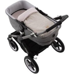 Cambrass Saco para capazo + colchoneta Textil Beauty. Blanco Hueso niño