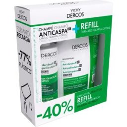 Vichy Pack Duplo Champú Dercos Caspa Grasa con Refill .