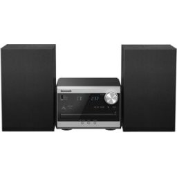 Panasonic Microcadena SC-PM270, 20W, con CD, radio FM, Bluetooth y USB. Negro / Plata