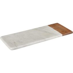 El Corte Inglés Tabla de cortar rectangular Mármol y Acacia . Natural