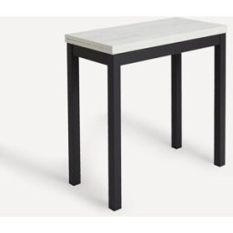 El Corte Inglés Mesa extensible Bob. Negro / Roble blanqueado