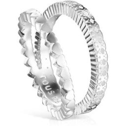 Tous Anillo doble de plata. (12) Plateado