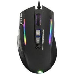 The G-Lab Ratón óptico para Gaming Kult Nitrogen ATOM. Negro
