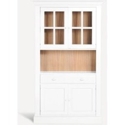 El Corte Inglés Vitrina con 2 puertas, 1 hueco y 1 cajón Limoux . Blanco
