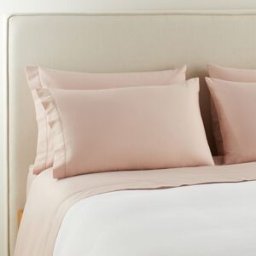 El Corte Inglés Sábana encimera Algodón Saten 300 hilos . (Cama 150 cm) Rosa palo