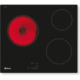 Balay Placa vitrocerámica , 60 cm, Zona semi-gigante, Sin marco inoxidable - 3EB764EN. Negro