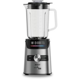 Sogo Batidora de vaso con 6 velocidades función Pulse 1400W. Acero / Negro